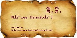 Mózes Hannibál névjegykártya